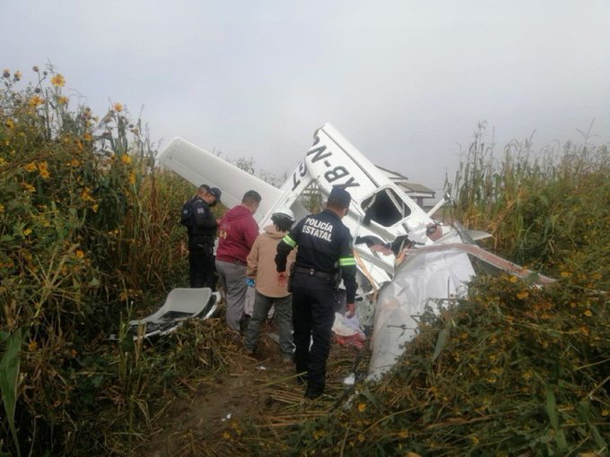 Se desploma avioneta que despegó de Aguascalientes; mueren tres personas