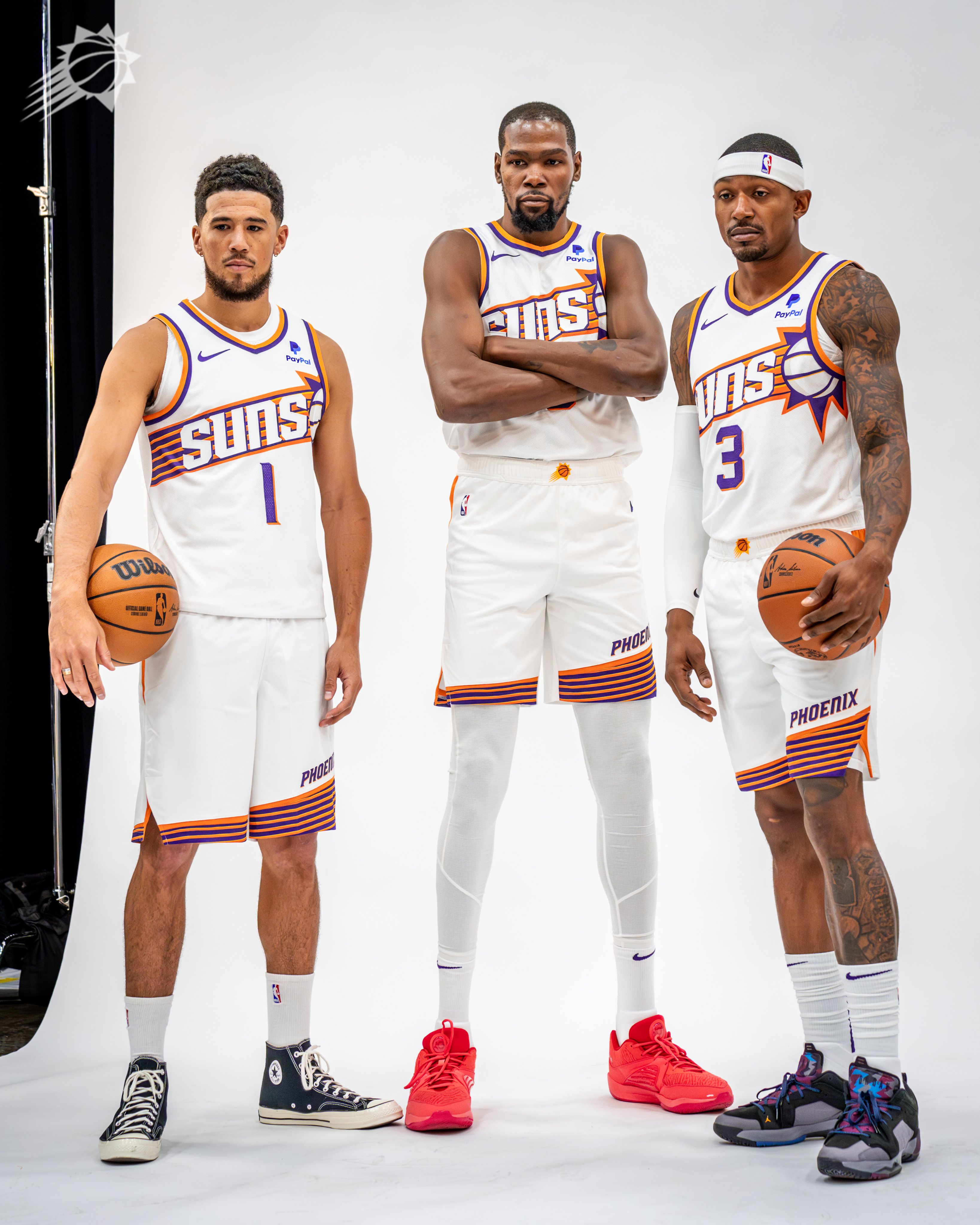 El nuevo "Big 3" de Suns. Booker, KD y Beal,