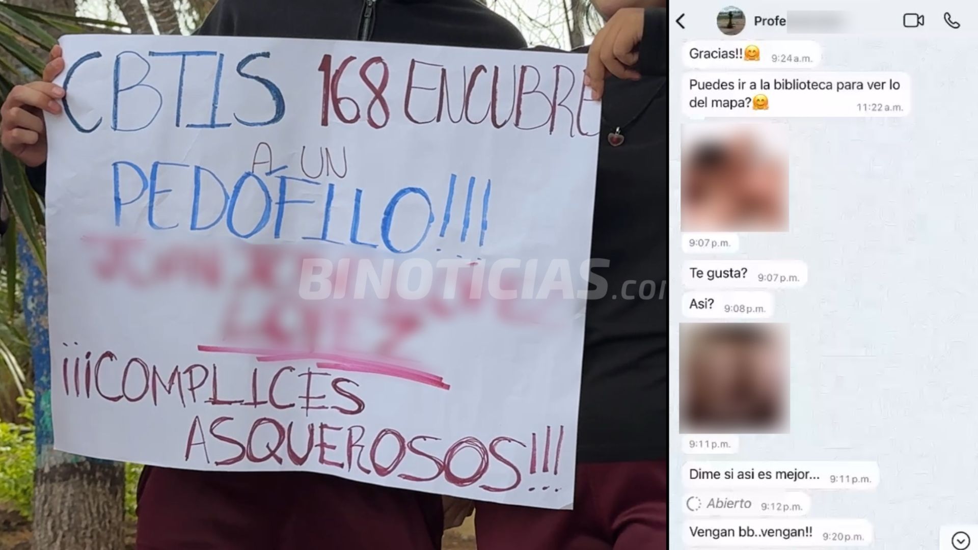 Alumnas señalan presunto acoso por el docente dentro y fuera del plantel.