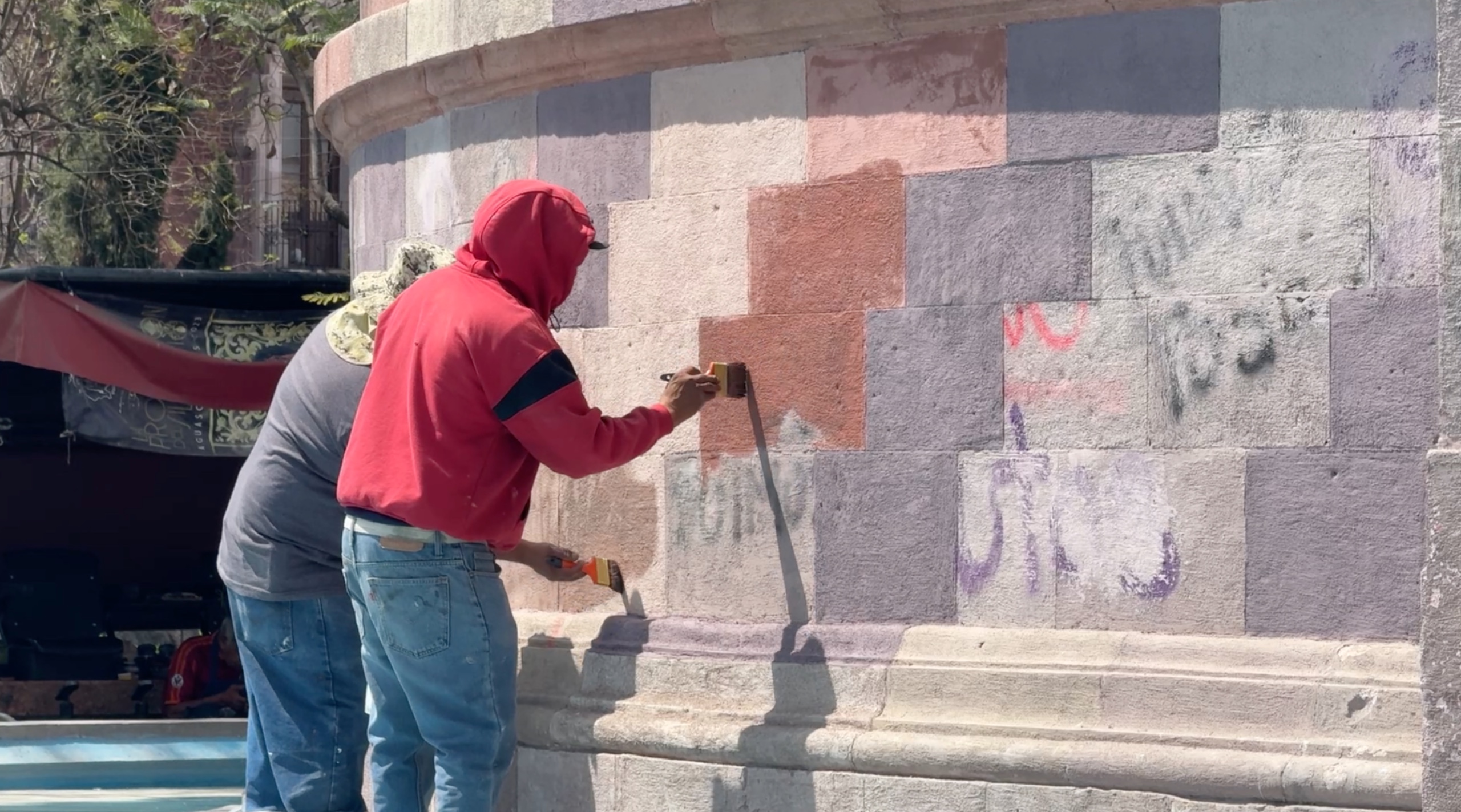 Personal de Servicios Públicos Municipales comenzaron restauración este lunes 9 de marzo.