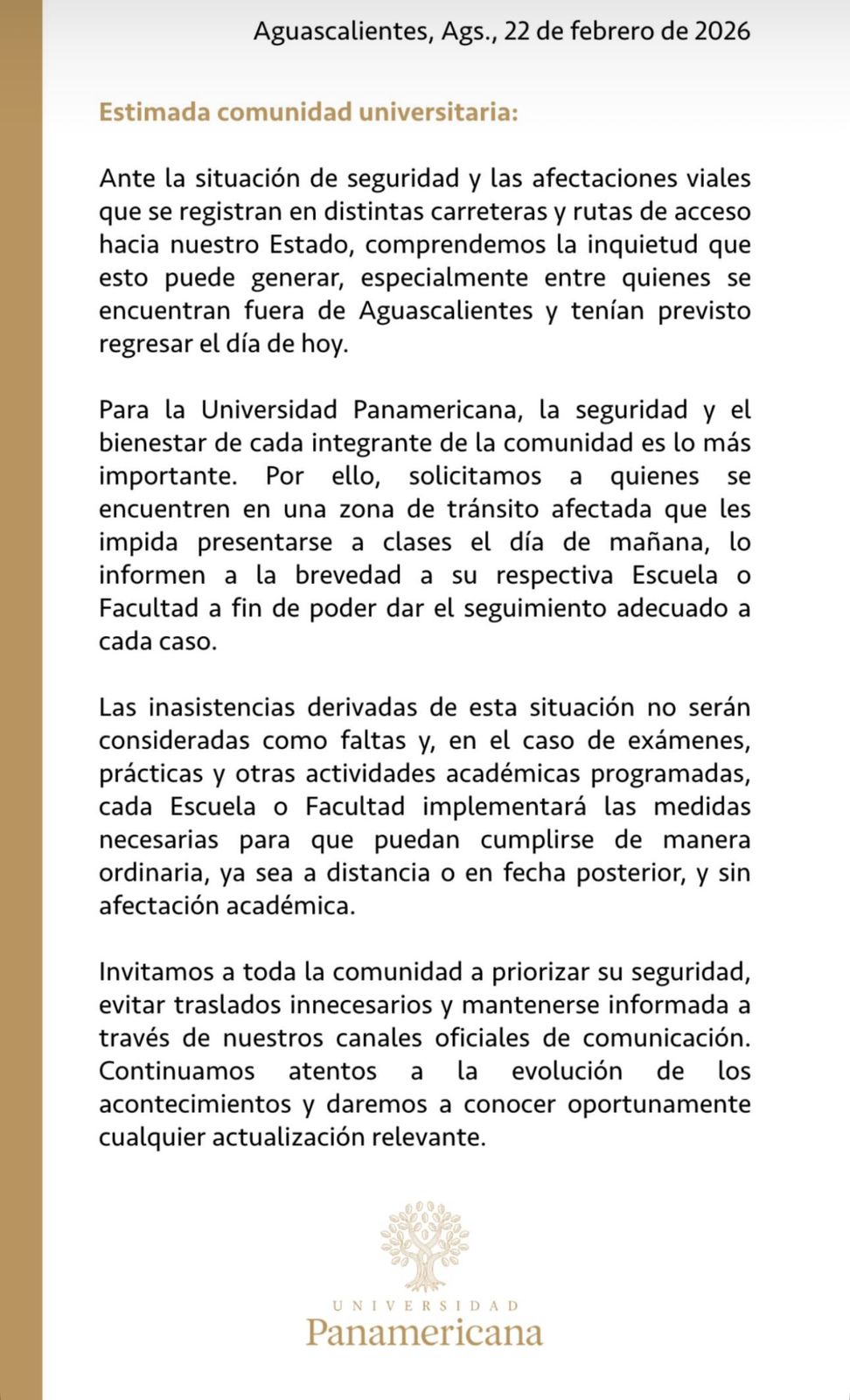 Imagen de la comunidad universitaria