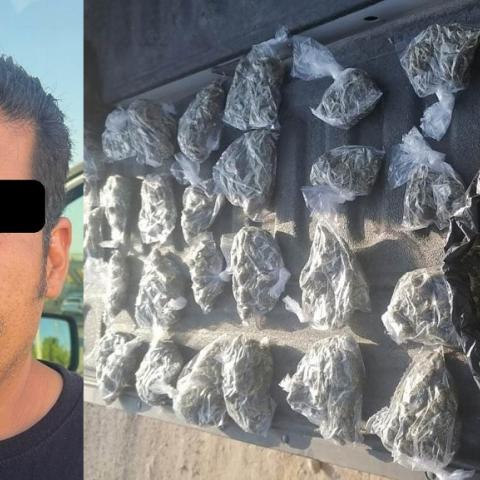 Cargaba con más de kilo y medio de marihuana en varios envoltorios