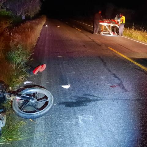 Muere ciclista impactado por una moto