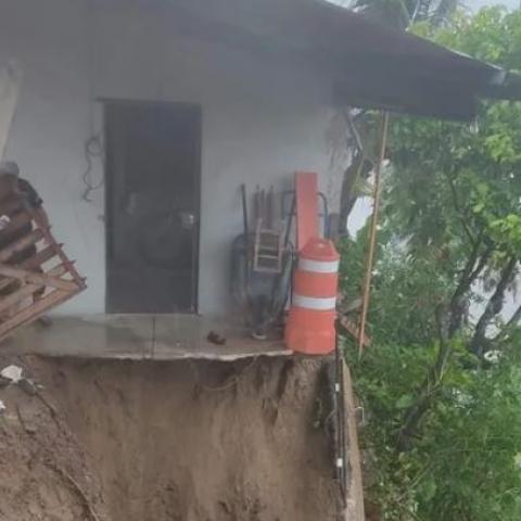 Casa afectada en Tuxtepec 