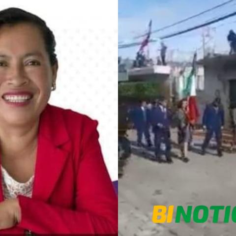 Le lanzan huevos y globos de agua a alcaldesa de Tlaxcala