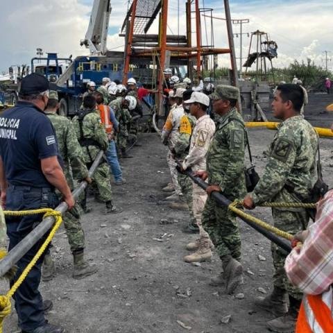 Trabajos en la mina El Pinabete 