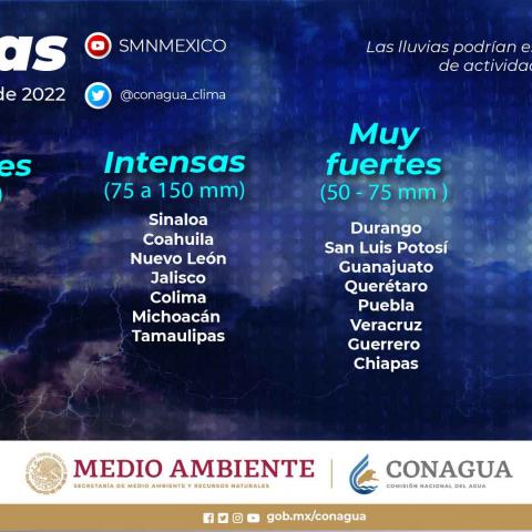 Pronostican lluvias fuertes en Aguascalientes