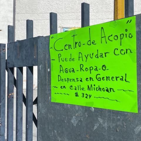 Vecinos se organizan y abren Centro de Acopio en una parroquia del fraccionamiento México