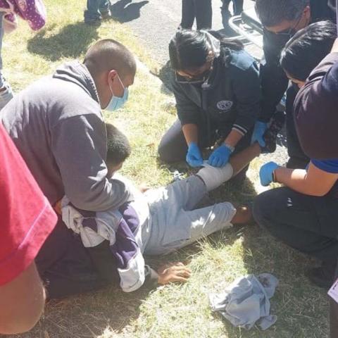 Fue trasladado al Hospital Tercer Milenio pero ya fue reportado fuera de peligro