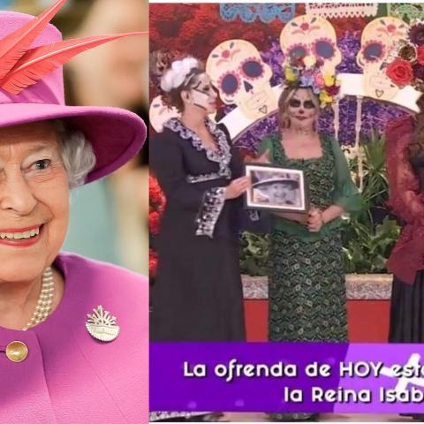 ¡Ni los topaba! Critican a conductores del programa “HOY” por hacerle altar a la reina Isabel Il