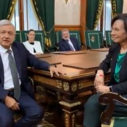 AMLO y Ana Botín 