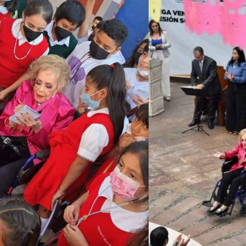 Silvia Pinal recibió homenaje en la primaria donde estudió