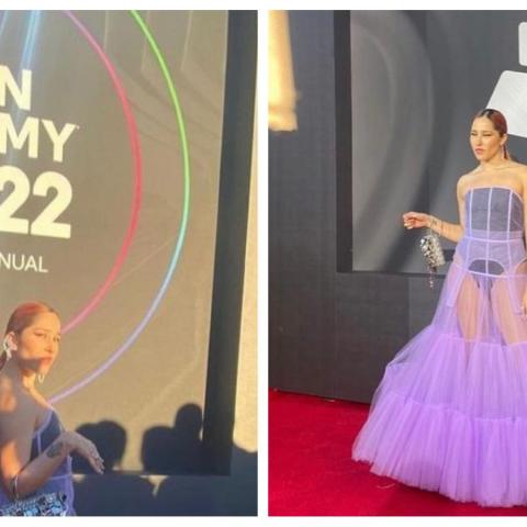 Elsa y Elmar en la alfombra roja de los Latin Grammy