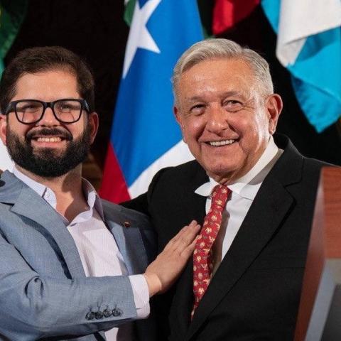 Gabriel Boric y AMLO 