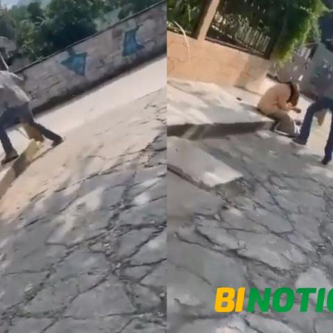 "Juniors" golpean a hombre por un reto viral en Huejutla, Hidalgo