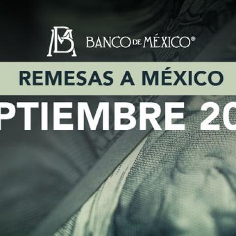 Recepción de remesas aumentó 14% en septiembre: Banxico