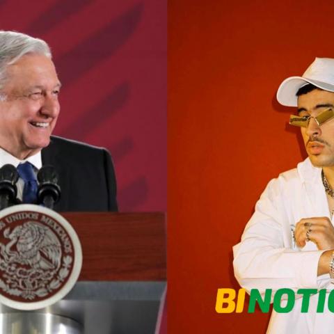 AMLO invita a Bad Bunny a presentarse en el Zócalo; "pero no le podemos pagar"