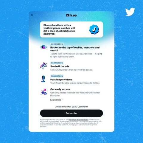 Reinicia Twitter con suscripciones