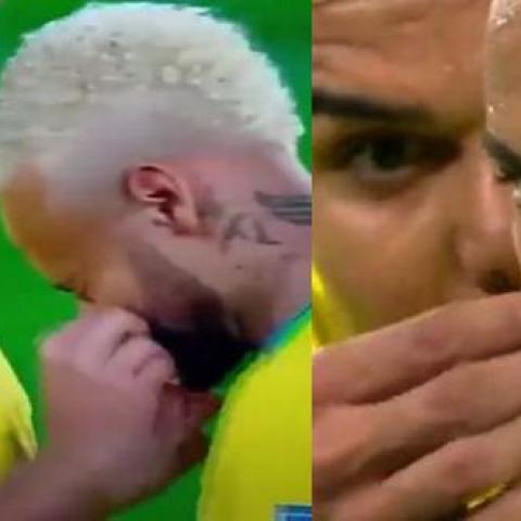 Neymar Jr. inhalando