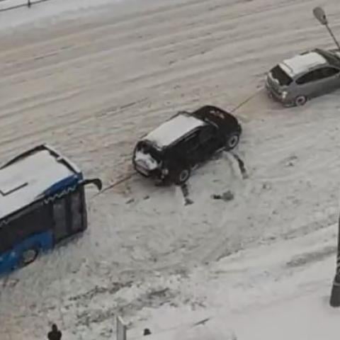 Nieve en Moscú