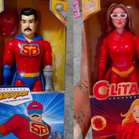 Gobierno de Venezuela regala "superhéroes" con la imagen de Nicolás Maduro y su esposa