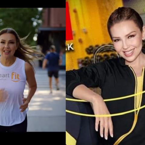 Thalía motiva a sus fans a hacer ejercicio en campaña publicitaria de un gimnasio 