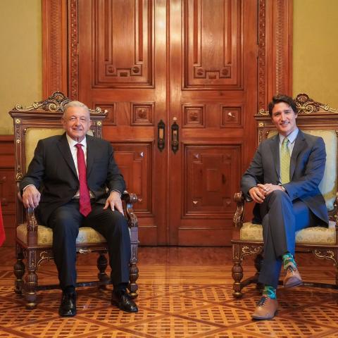 AMLO y Justin Trudeau 