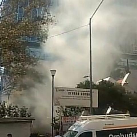 Humo en Barranca del Muerto 