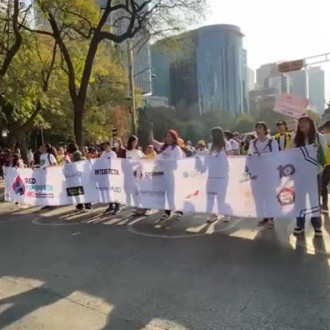 Marcha contra Guardia Nacional en el Metro 