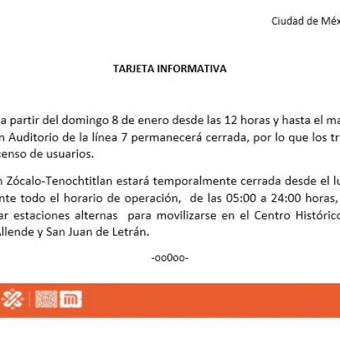 Tarjeta informativa