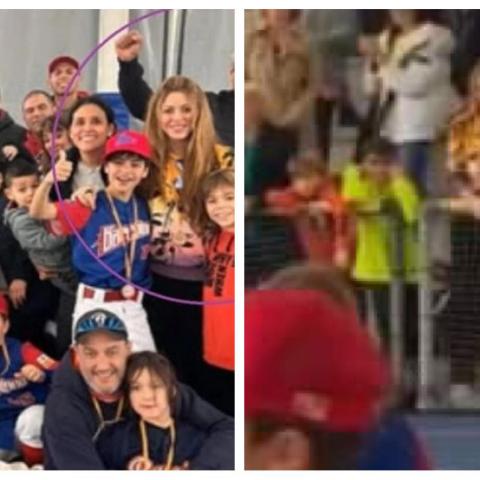 Shakira y Piqué se encontraron en un partido de beisbol de su hijo Milan