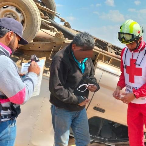 No sufrió lesiones que ameritaran su traslado a un hospital a pesar de lo aparatoso del accidente