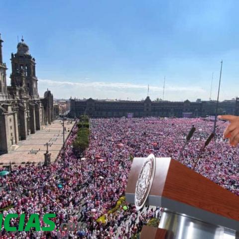 "Nosotros llenamos el Zócalo 60 veces", reacciona AMLO ante la marcha a favor del INE