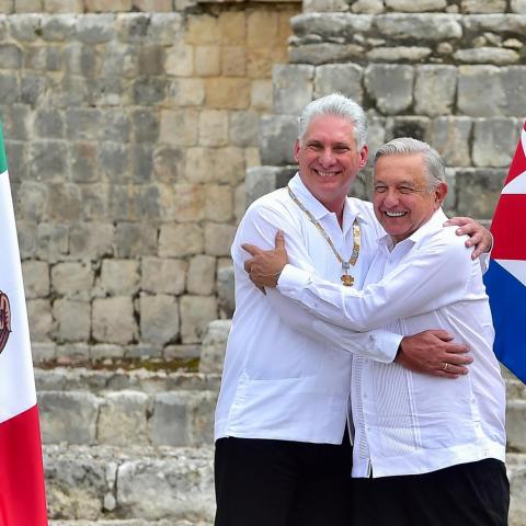 AMLO y Díaz-Canel