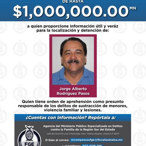 Ofrece FGR recompensa para dar con exalcalde de Mazatlán