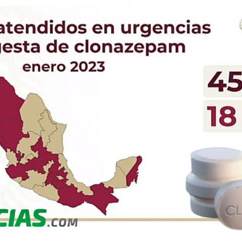 Reto del clonazepam ya llegó a 18 estados del país