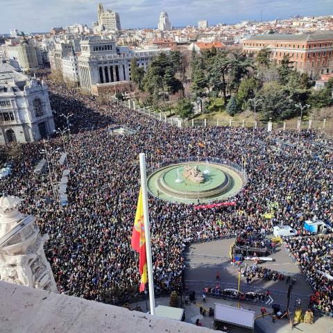 Se registra tercera manifestación masiva en España