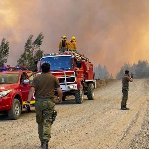 Incendio en Chile 