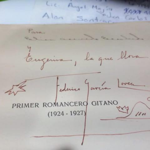 Donan a biblioteca de Aguascalientes libro autografiado por Federico García Lorca