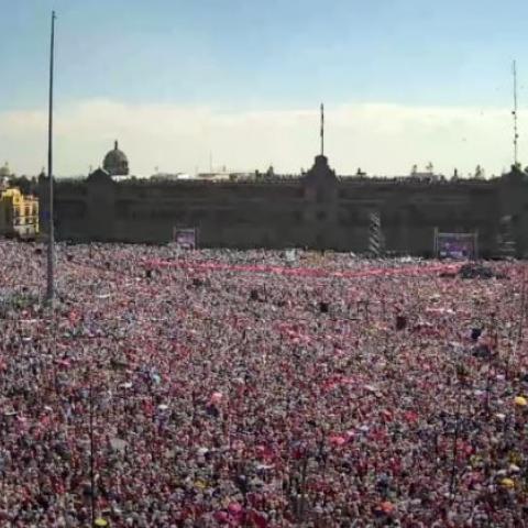 Manifestación en el Zócalo 