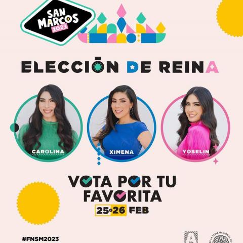 ¿Dónde se podrá ir a votar para elegir al a Reina de la FNSM 2023?