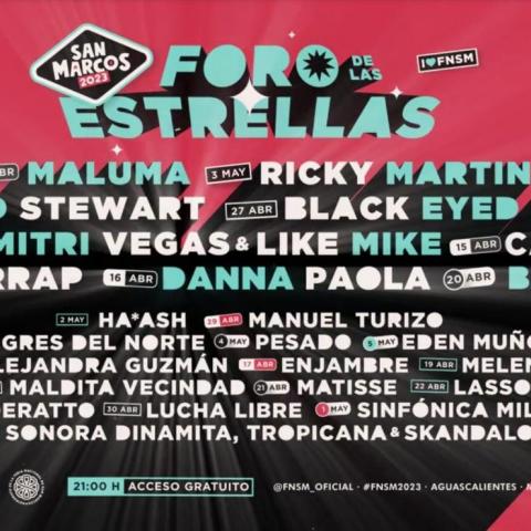 Estos artistas cambiarán de fecha en el Foro de las Estrellas de la FNSM 2023 