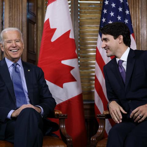Joe Biden y Justin Trudeau 