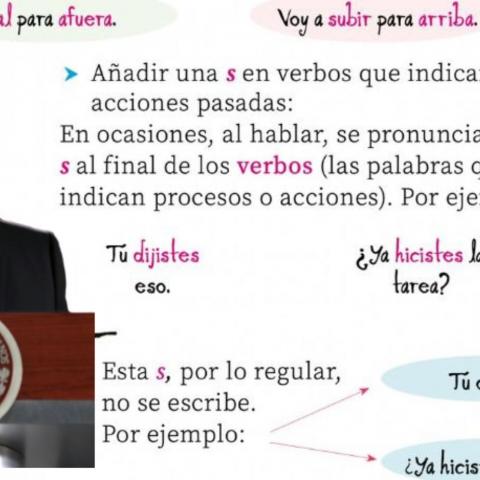 López Obrador defiende el uso de "dijistes" en libros de texto
