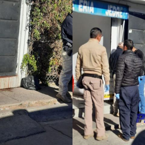 De terror... sangre escurría por la puerta de una vivienda en Lomas del Ajedrez