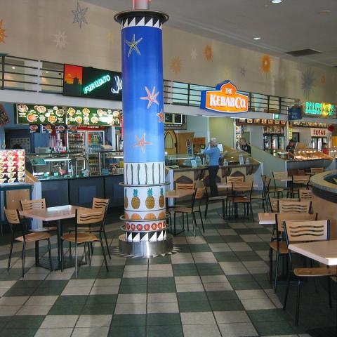 Centro comercial, área de comida