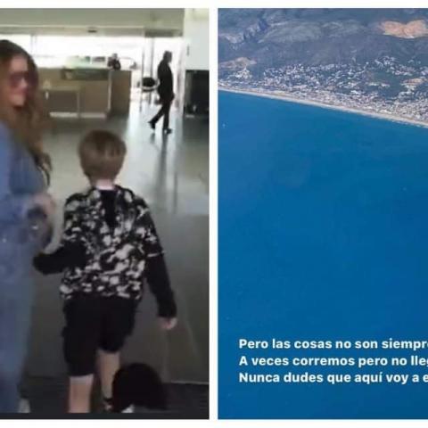 Shakira y sus hijos dejan Barcelona 