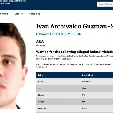 Iván Archivaldo está incluido en la lista de los 10 fugitivos más buscados de la DEA