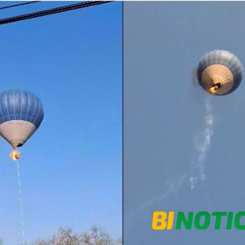 Globo aerostático se incendia y cae en Teotihuacán; el saldo preliminar es de dos muertos 