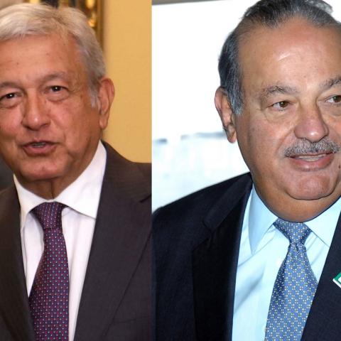 AMLO y Carlos Slim 